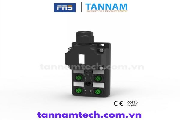 Hộp nối M12 kênh đôi không có đèn LED 4 cổng đầu nối PCB có phích cắm 24W4SG