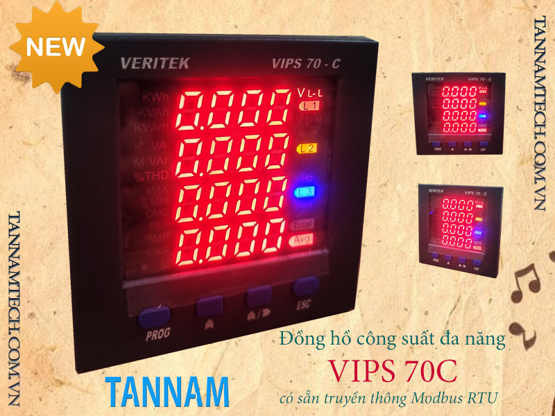 Đồng hồ công suất đa năng VIPS 70C